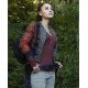 The 100 Lindsey Morgan Cropped Red Jacket