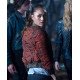 The 100 Lindsey Morgan Cropped Red Jacket