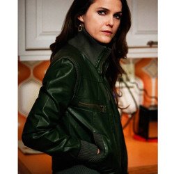 The Americans Keri Russell Bomber Leather Jacket