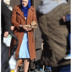 Sweetness in The Belly Dakota Fanning Brown Coat