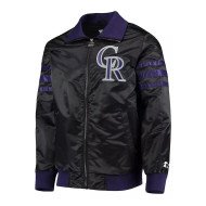 The Captain II Colorado Rockies Black Varsity Jacket