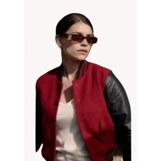 The Cleaning Lady 2022 Nadia Red Bomber Jacket