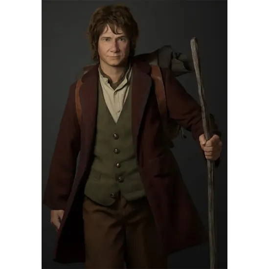 Martin Freeman The Hobbit Maroon Coat