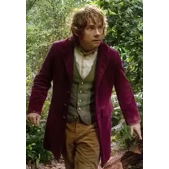 Martin Freeman The Hobbit Maroon Coat