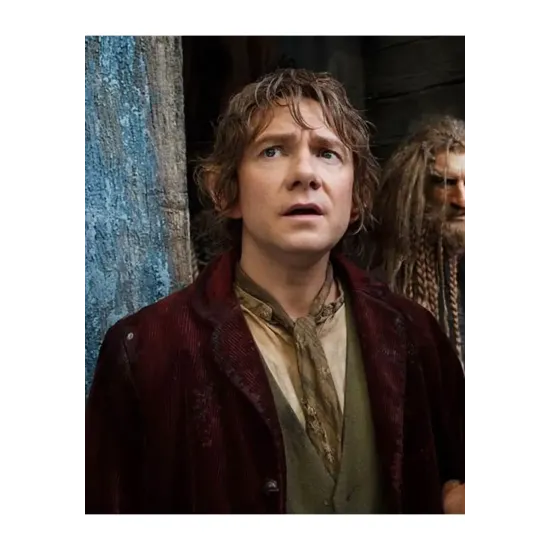 Martin Freeman The Hobbit Maroon Coat