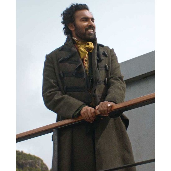 The Luminaries Himesh Patel Green Duffle Coat