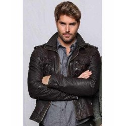 The Matchmaker's Playbook Brown Leather Jacket