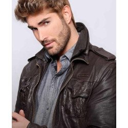 The Matchmaker's Playbook Brown Leather Jacket