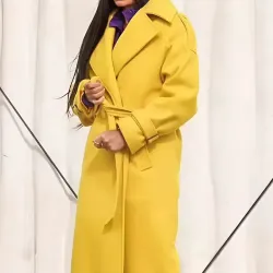 Demi Moore The Substance Yellow Coat