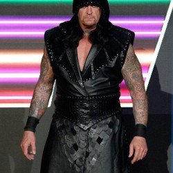 The Undertaker WWE Raw Black Leather Vest Coat