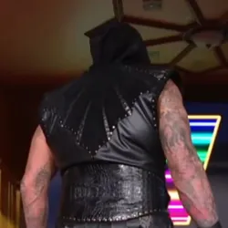 The Undertaker WWE Raw Black Leather Vest Coat