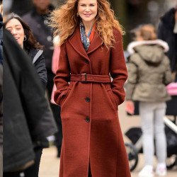 The Undoing Nicole Kidman Brown Belted Coat