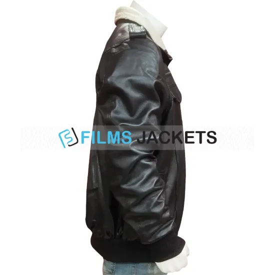 The Walking Dead Simon Bomber Leather Jacket