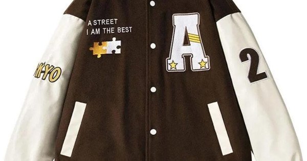 Tokyo A Street I am The Best Brown Varsity Jacket
