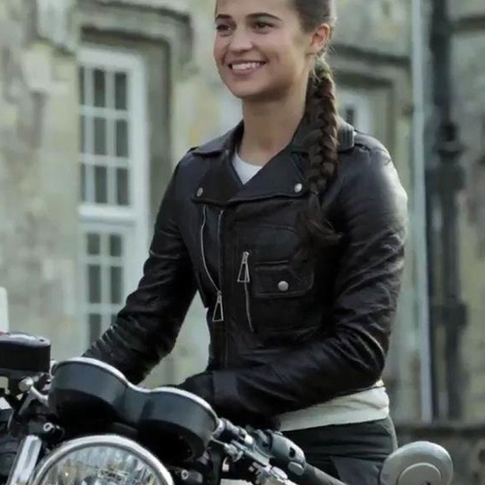 Tomb Raider Alicia Vikander Lara Croft Leather Jacket - Films Jackets