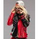 Toni Storm Red and Black Leather Jacket