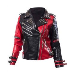 Toni Storm Red and Black Leather Jacket