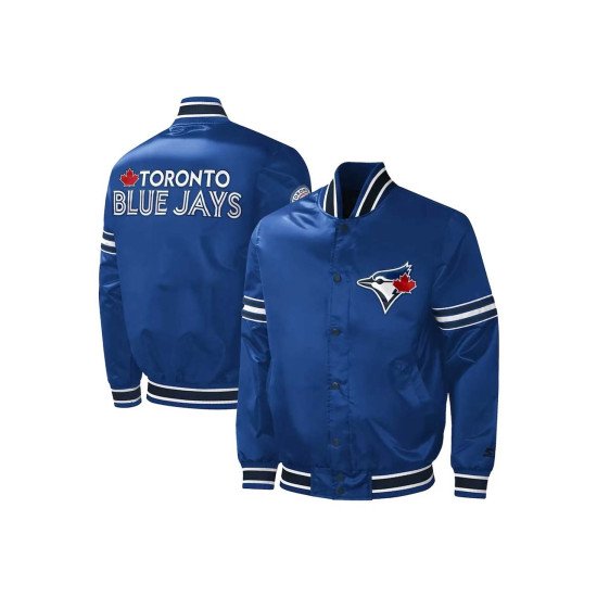 Toronto Blue Jays Varsity Royal Blue Leather Jacket - Film Star