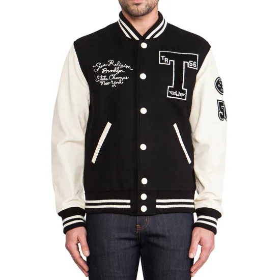 True Religion Mens Varsity Letterman Jacket