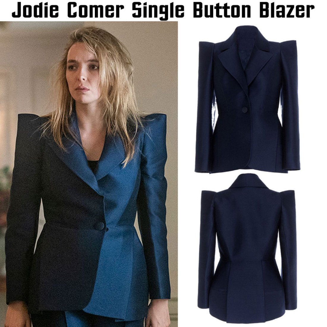 TV Series Killing Eve Villanelle Blue Blazer - Films Jackets