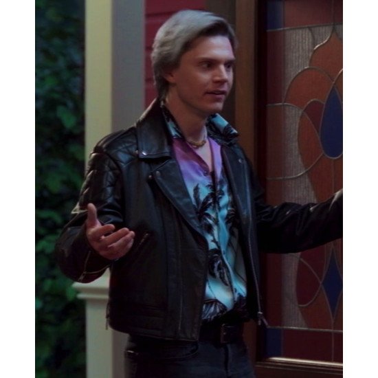 WandaVision Evan Peters Biker Leather Jacket