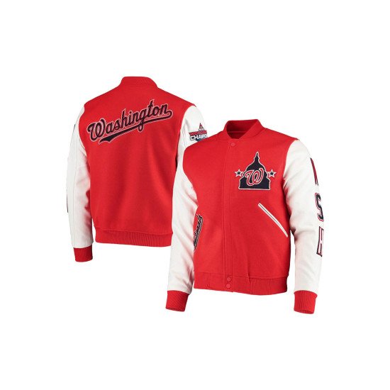 Women's Nike Red Washington Nationals Varsity Full-Zip Jacket