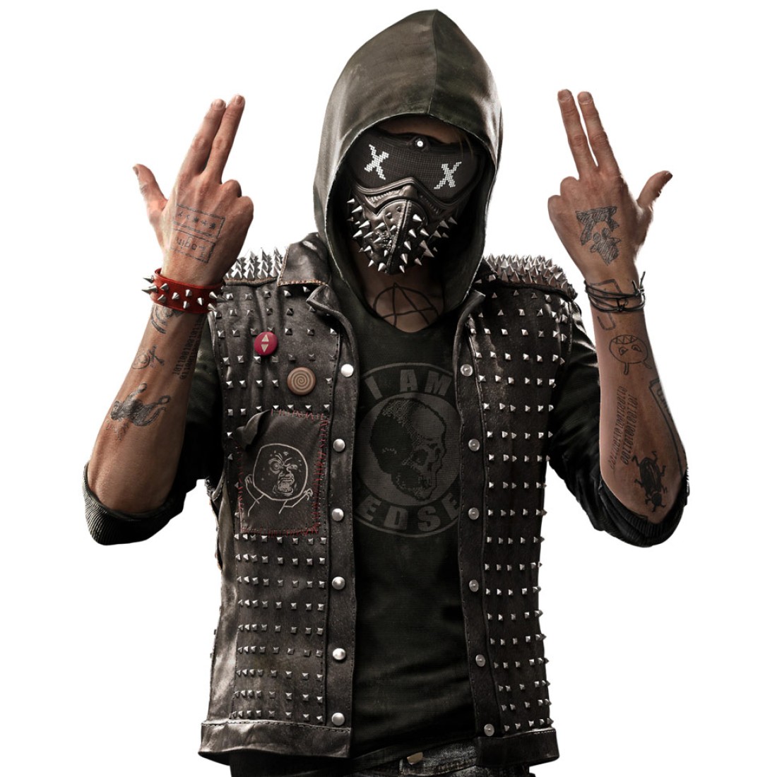 Studded Watch Dogs 2 Wrench Jacket Vest