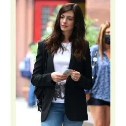 WeCrashed Anne Hathaway Black Blazer