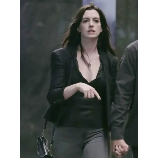 Wecrashed Anne Hathaway Black Leather Jacket