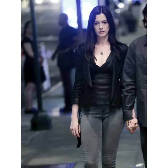 Wecrashed Anne Hathaway Black Leather Jacket