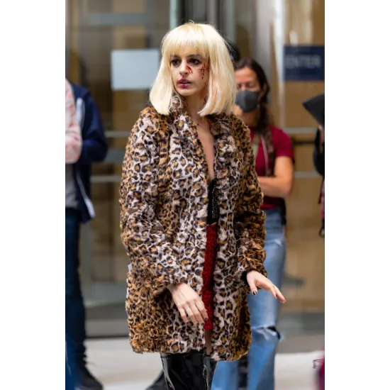 WeCrashed Anne Hathaway Leopard Coat