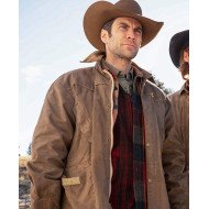 Wes Bentley Yellowstone Brown Leather Jacket