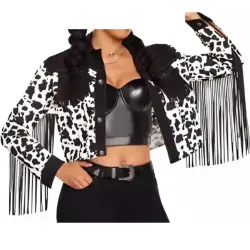 Western Cow Print Jacket