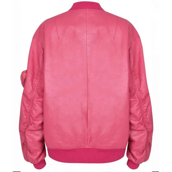 Whats Next Drake Hot Pink Leather Jacket