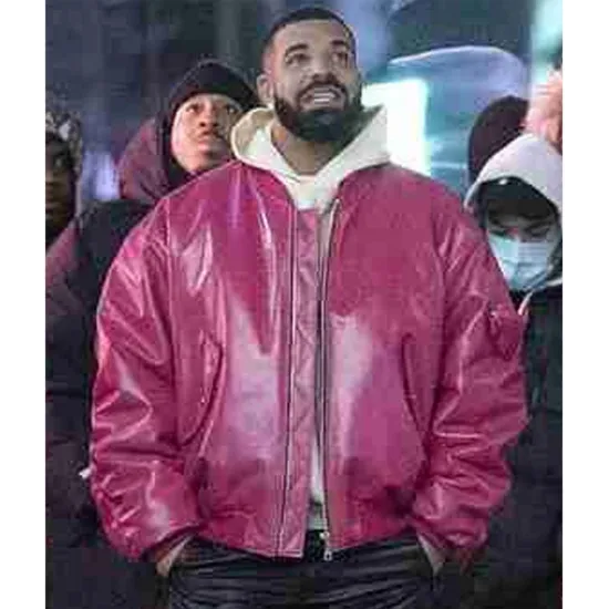 Whats Next Drake Hot Pink Leather Jacket