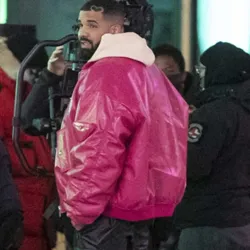 Whats Next Drake Hot Pink Leather Jacket