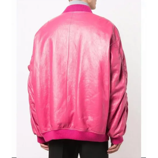 Whats Next Drake Hot Pink Leather Jacket