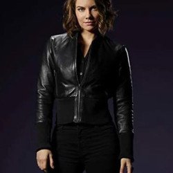 Lauren Cohan Whiskey Cavalier Bomber Leather Jacket