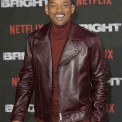 Will Smith Aladdin Burgundy Leather Jacket