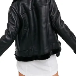 Women Zipper Aviator Jacket