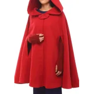 Womens Halloween Cloak Red Coat