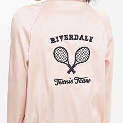 Women's Riverdale Tennis Team Pink Satin Jacket