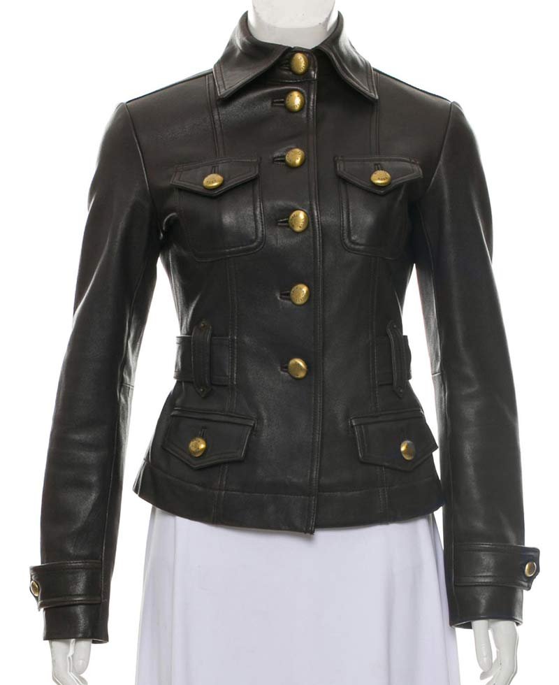 black leather shirt womens