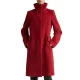 Women’s Stand Collar Akris Punto Red Coat