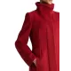 Women’s Stand Collar Akris Punto Red Coat