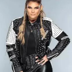 WWE Raw 2022 Beth Phoenix Spike Leather Jacket