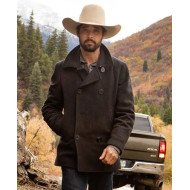 Yellowstone Ryan Bingham Black Peacoat