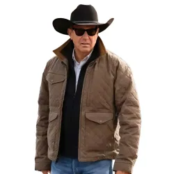 Yellowstone Season 4 John Dutton Quilted Jacket