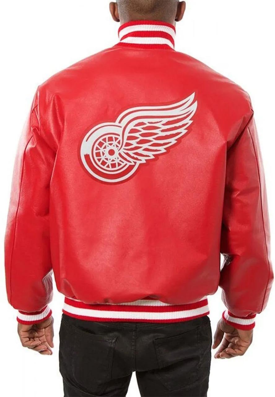 Detroit Red Wings Leather Red Jacket