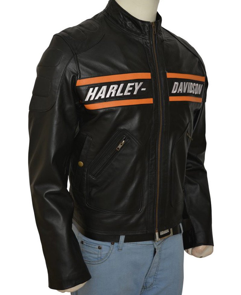 Black Leather Goldberg Harley Davidson Jacket - FilmsJackets